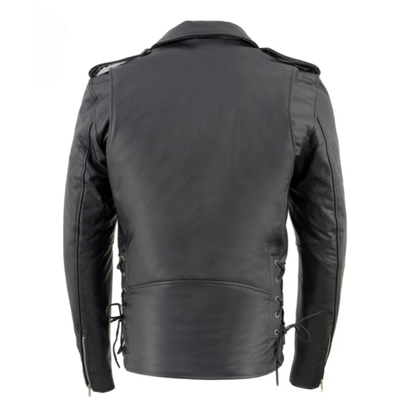 NWOT MILWAUKEE LEATHER BLACK LEATHER CLASSIC BRANDO MOTORCYCLE JACKET - Picture 2 of 14